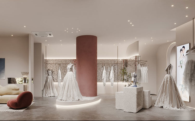 婚紗店設(shè)計(jì)效果圖，合肥婚紗店裝修需要注意的設(shè)計(jì)要點(diǎn)！