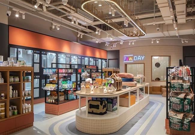 合肥工裝設(shè)計(jì)分享，活潑俏皮的寵物店裝修案例