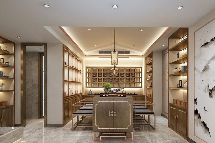 合肥茶葉店裝修設(shè)計(jì)方案，茶葉店門面裝修圖片