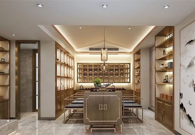 合肥茶葉店裝修設計方案，茶葉店門面裝修圖片