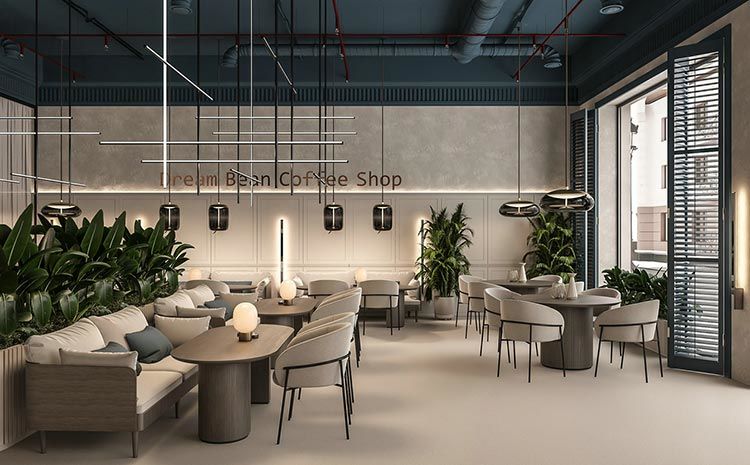 合肥咖啡店裝修設計案例，簡約中透露著質(zhì)感